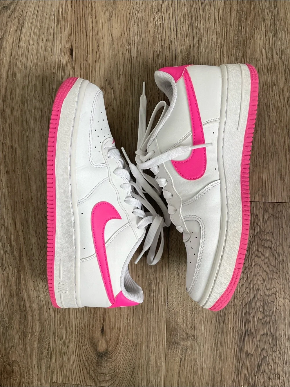 Women Size 6.5 Nike Air Force 1 Low Laser Fuchsia Pink Shoes 5Y